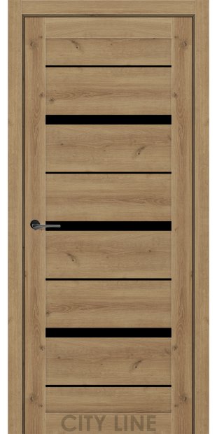 Межкомнатные двери CityLine Express DENVER korfad-express-denver-dub-boston-bravo-collection-s-cernym-steklom